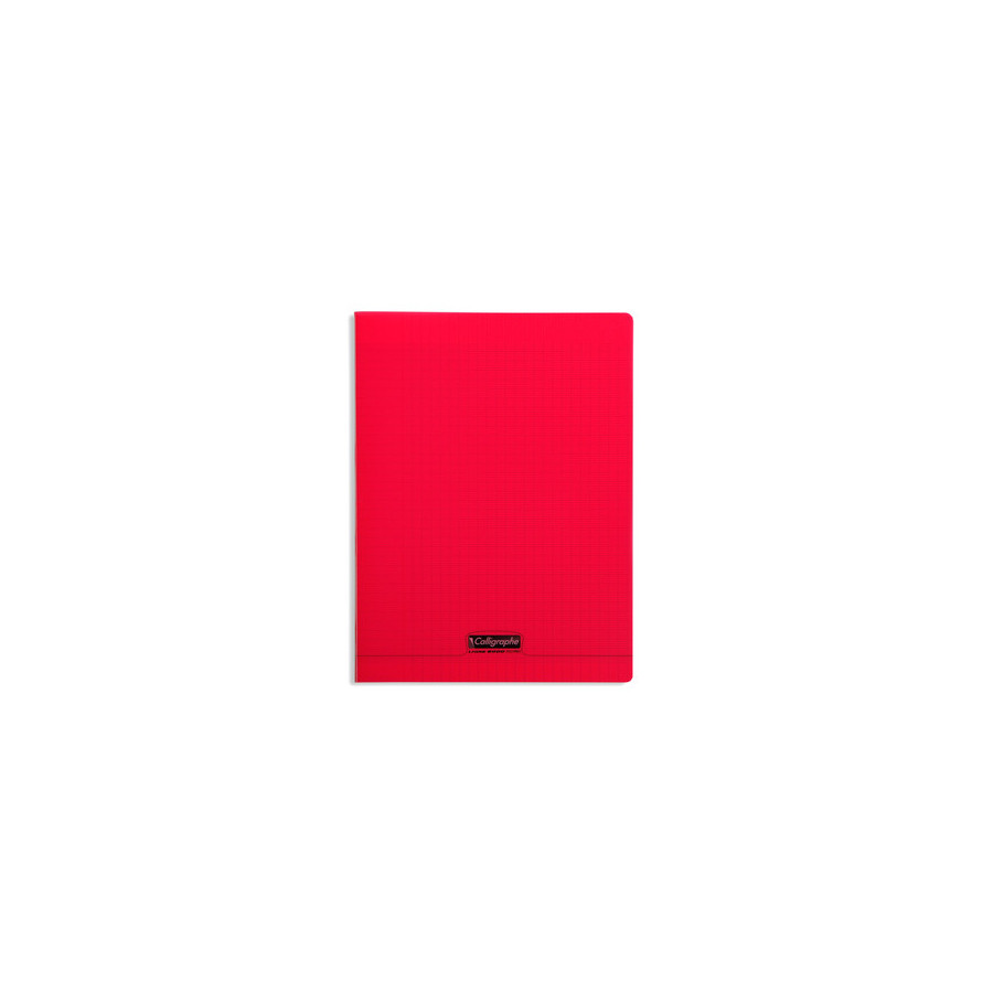 Cahier PolyPro Rouge 24X32 192Pages -Grands carreaux - BuroStock