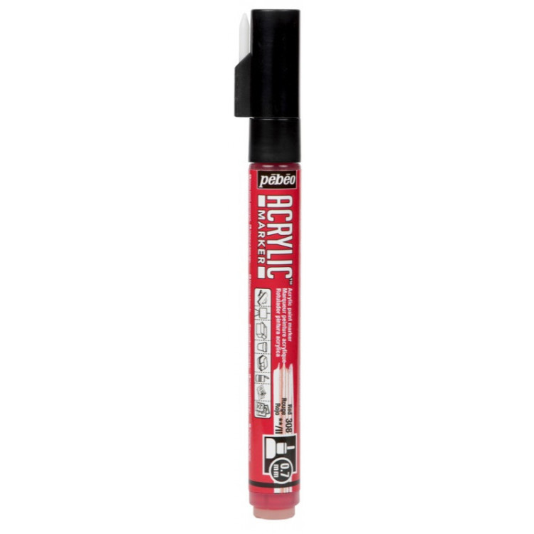 MARKER ACRYLIC PTE 0,7MM ROUGE