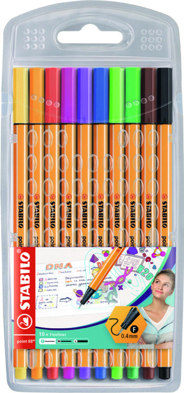 Pochette de 20 stylos-feutres STABILO point 88 - pointe fine