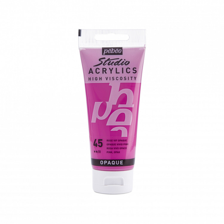 PEINTURE ACRYLIQUE STUDIO 100ML ROSE VIF