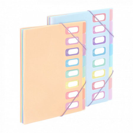 TRIEUR A SOUFFLET A4 8 COMP. RAINBOW PASTEL