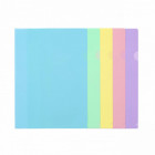 10 POCHETTES COINS A4 RAINBOW PASTEL