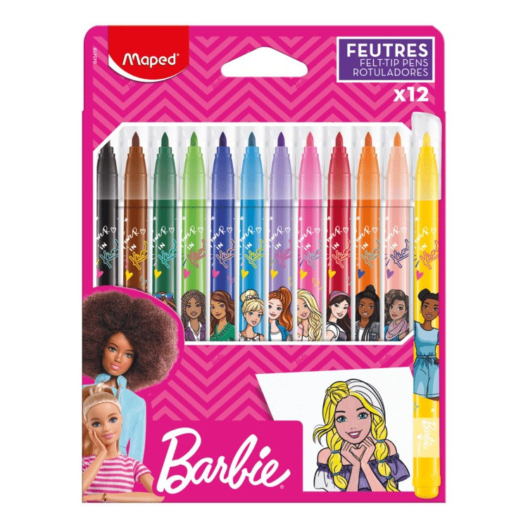 FEUTRES COLORIAGE BARBIE X12