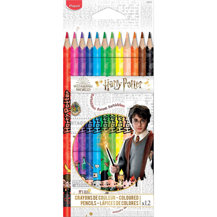 CRAYONS COULEUR HARRY POTTER X12