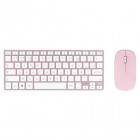 Clavier + souris Bluetooth iClick color rose