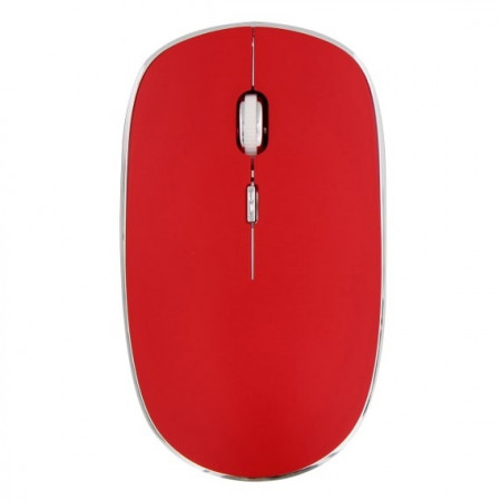 Souris sans fil clic silencieux RUBBY rouge