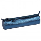 TROUSSE CUIR RONDE 5X22CM INDIGO