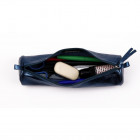 TROUSSE CUIR RONDE 5X22CM INDIGO