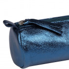 TROUSSE CUIR RONDE 5X22CM INDIGO