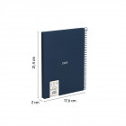 CAHIER A5 BLEU 80F GRILLE SPIRALE 430