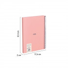 CAHIER A5 ROSE 80F GRILLE SPIRALE 431