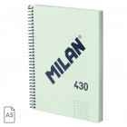 CAHIER A5 VERT 80F GRILLE SPIRALE 432