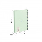 CAHIER A5 VERT 80F GRILLE SPIRALE 432