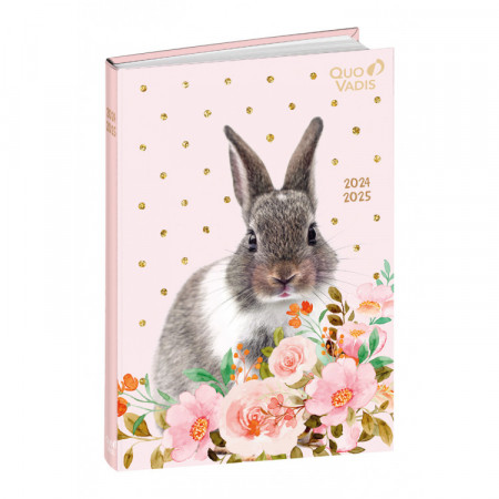 AGENDA 12X17 EUROTEXT POTES LAPIN FLEURS