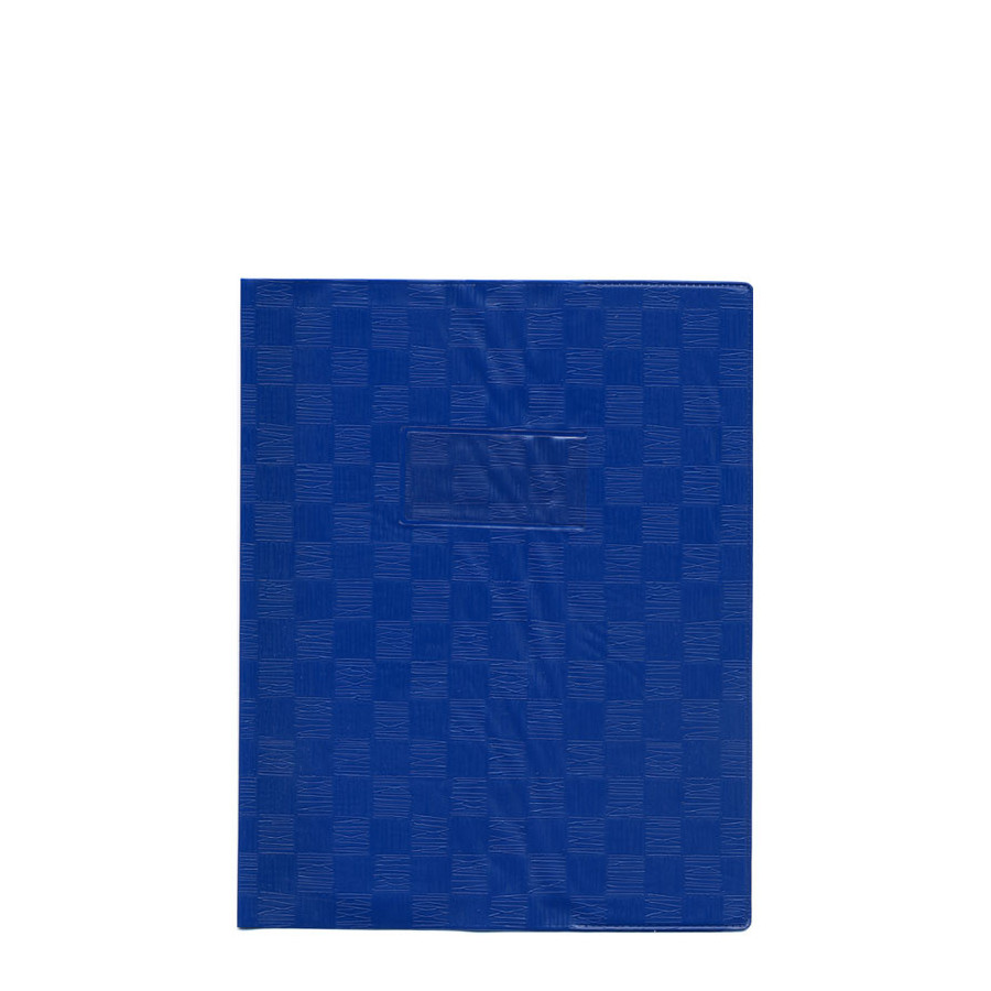 Protège-cahier grand format 24x32 avec porte étiquette - orange