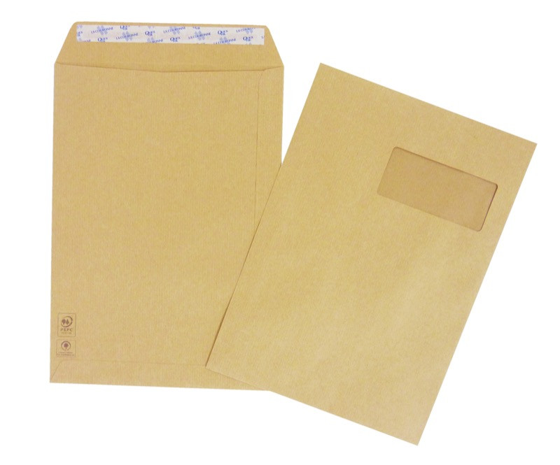 BOITE DE 250 ENVELOPPES KRAFT AUTO ADHESIVE 229 X 324